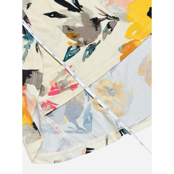 BCBGENERATION XS Floral Wrap Mini  Dress Long Sleeve Multi Color Bohemian Chic - Picture 7 of 10